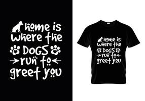 vector de diseño de camisetas con tipografía de perros, diseño de camisetas con citas de amantes de los perros.