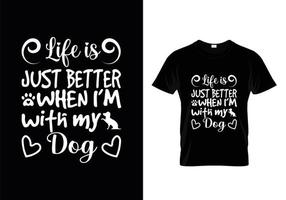 vector de diseño de camisetas con tipografía de perros, diseño de camisetas con citas de amantes de los perros.