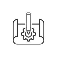 Prototype icon in flat style. Startup vector illustration on white isolated background. Model development business concept.