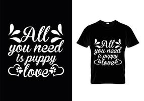 vector de diseño de camisetas con tipografía de perros, diseño de camisetas con citas de amantes de los perros.