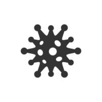 Disease bacteria icon in flat style. Allergy vector illustration on white isolated background. Microbe virus business concept.