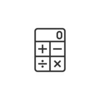 Calculator icon in flat style. Calculate vector illustration on white isolated background. Calculation business concept.