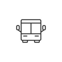 Bus icon in flat style. Coach vector illustration on white isolated background. Autobus vehicle business concept.