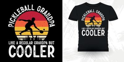 Dad Lover Father's Day Funny Pickleball Player Sports Retro Vintage Pickleball T-shirt Design vector