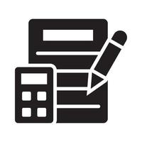 Accounting Vector Style illustration. Business and Finance Solid Icon.