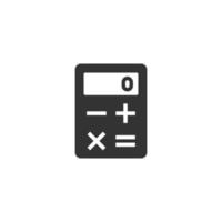 Calculator icon in flat style. Calculate vector illustration on white isolated background. Calculation business concept.