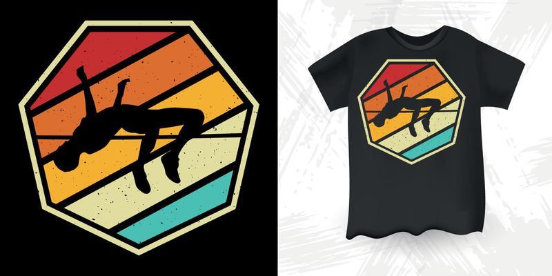 Funny High Jump Retro Vintage High Jumping T-Shirt Design