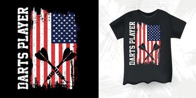 Usa Flag Darts T-Shirt - Funny Dart Player Usa Flag Darts T-Shirt - Funny Dart Player