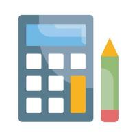 ilustración de estilo de vector de calculadora. icono de esquema de negocios y finanzas.