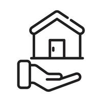 Home Loan Vector Style illustration. Business and Finance Outline Icon.