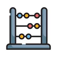 Abacus Vector Style illustration. Business and Finance Filled Outline Icon.