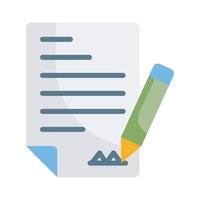 Contract Vector Style illustration. Business and Finance Outline Icon.