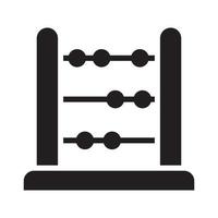 Abacus Vector Style illustration. Business and Finance Solid Icon.