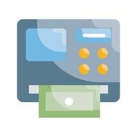 Atm machine Vector Style illustration. Business and Finance Outline Icon.