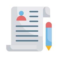 User Profile Vector Style illustration. Business and Finance Outline Icon.