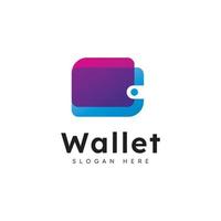 E wallet logo design vector design template