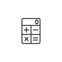 Calculator icon in flat style. Calculate vector illustration on white isolated background. Calculation business concept.