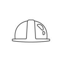 icono de casco de construcción en estilo plano. tapa de seguridad ilustración vectorial sobre fondo aislado. concepto de negocio de signo de sombrero de trabajador. vector