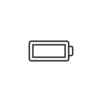 Battery charge icon in flat style. Power level vector illustration on white isolated background. Lithium accumulator business concept.