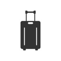 Travel bag icon in flat style. Luggage vector illustration on white isolated background. Baggage business concept.