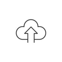 Digital service icon in flat style. Network cloud vector illustration on white isolated background. Computer technology business concept.