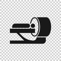 Radiology icon in flat style. Tomography vector illustration on white isolated background. Mri scanner business concept.