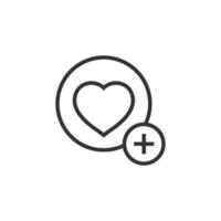 Wishlist icon in flat style. Like document vector illustration on white isolated background. Favorite list business concept.