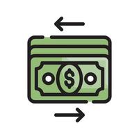 Cash flow Vector Style illustration. Business and Finance Filled Outline Icon.