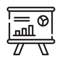 Presentation Vector Style illustration. Business and Finance Outline Icon.