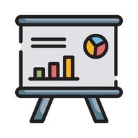 Presentation Vector Style illustration. Business and Finance Filled Outline Icon.