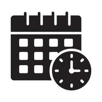Schedule Vector Style illustration. Business and Finance Solid Icon.