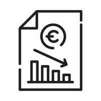 ilustración de estilo de vector de recesión. icono de esquema de negocios y finanzas.