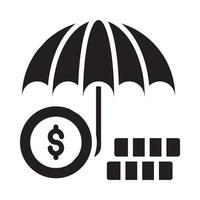 Insurance Vector Style illustration. Business and Finance Solid Icon.