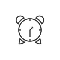 Clock icon in flat style. Watch vector illustration on white isolated background. Timer business concept.