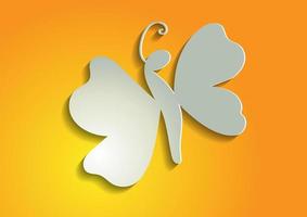 Vivid Butterfly Paper On Flat style Vector Design
