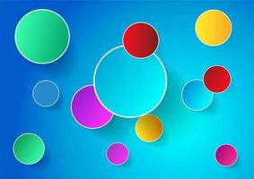 Abstract vivid colorful circle shapes vector