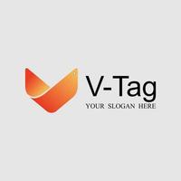 Letter or word V font like a tag image graphic icon logo design abstract concept vector stock. Can be used as a symbol related to shop or initial