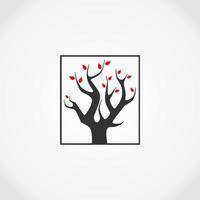 forma de árbol en experimentar sequía imagen icono gráfico diseño de logotipo concepto abstracto vector stock. se puede utilizar como un símbolo relacionado con la naturaleza o la planta