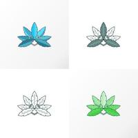 Imagen única de hoja y hexágono icono gráfico diseño de logotipo concepto abstracto stock vectorial. puede usarse como un símbolo relacionado con la naturaleza o la ilustración vector