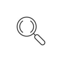 Loupe sign icon in flat style. Magnifier vector illustration on white isolated background. Search business concept.