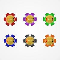 juego de monedas con variaciones de color imagen icono gráfico diseño de logotipo concepto abstracto vector stock. puede usarse como un símbolo relacionado con el juego de póquer