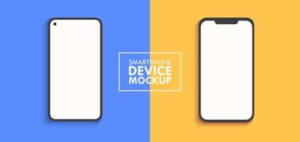 Modern Smartphone Device Showcase Mockup Display Vector Template