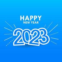 Happy New Year 2023 Celebration Social Media Vector Banner