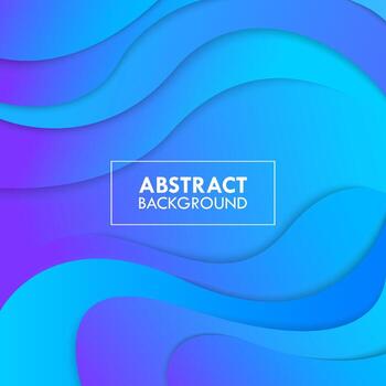 Blue Gradient Paper Wave Abstract Vector Background