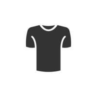 icono de camiseta en estilo plano. ropa casual ilustración vectorial sobre fondo blanco aislado. concepto de negocio de ropa de polo. vector