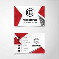 Business card in red and gray colors that look attractive image graphic icon logo design abstract concept vector stock. Can be used as a symbol associated with an identity or promotion