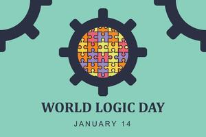 World Logic Day background. vector