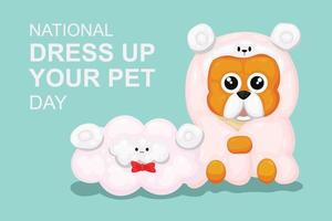 National Dress Up Your Pet Day background. vector