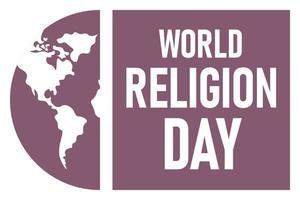 World Religion Day background. vector