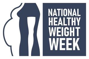 National Healthy Weight Week background. vector